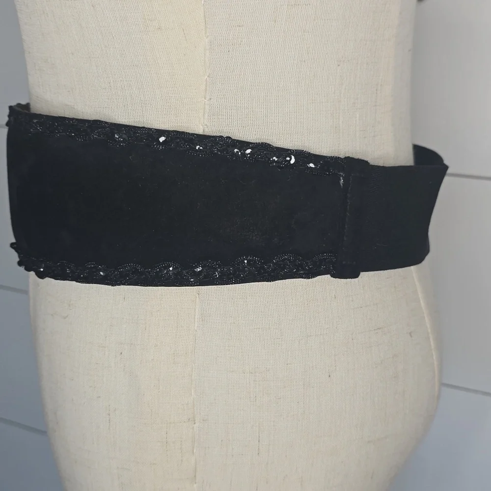 Vintage Geniune Suede Embellished Belt